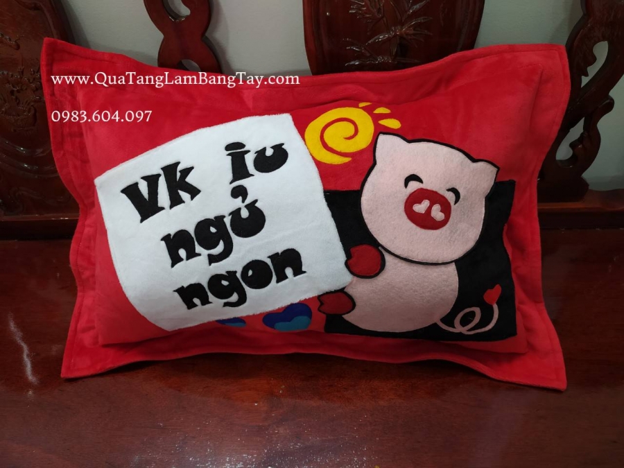 gối handmade vợ iu ngủ ngon